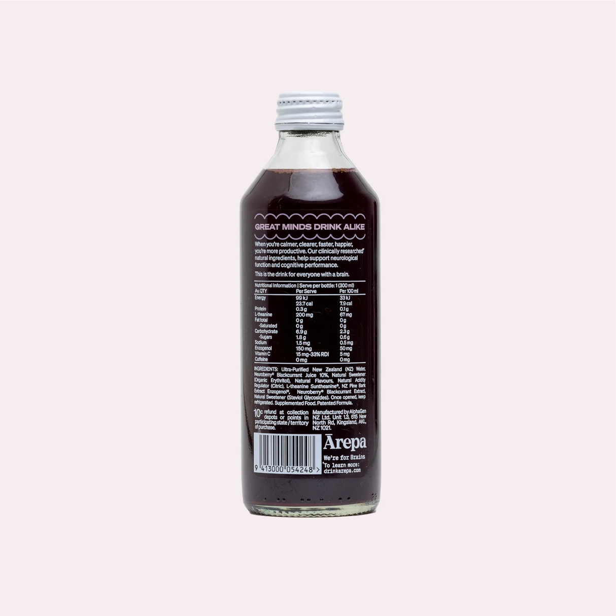 Arepa The Brain Drink - for calm & clarity 300ml