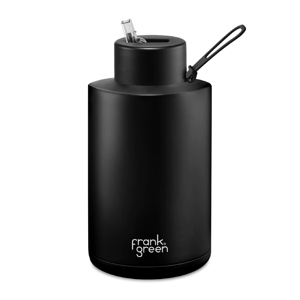 Frank Green Ceramic Reusable Bottle with Straw Lid 68oz 2L