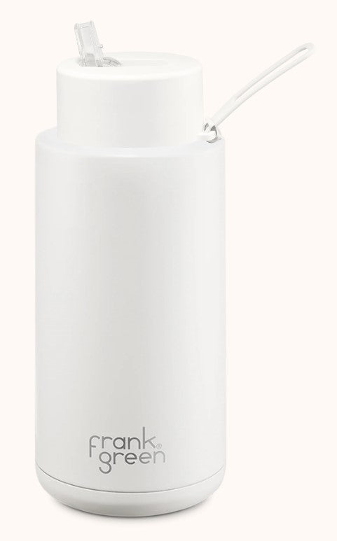 Frank Green Ceramic Reusable Bottle with Straw Lid 34oz
