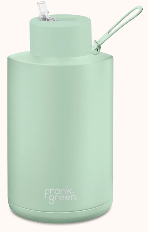 Frank Green Ceramic Reusable Bottle with Straw Lid 68oz 2L