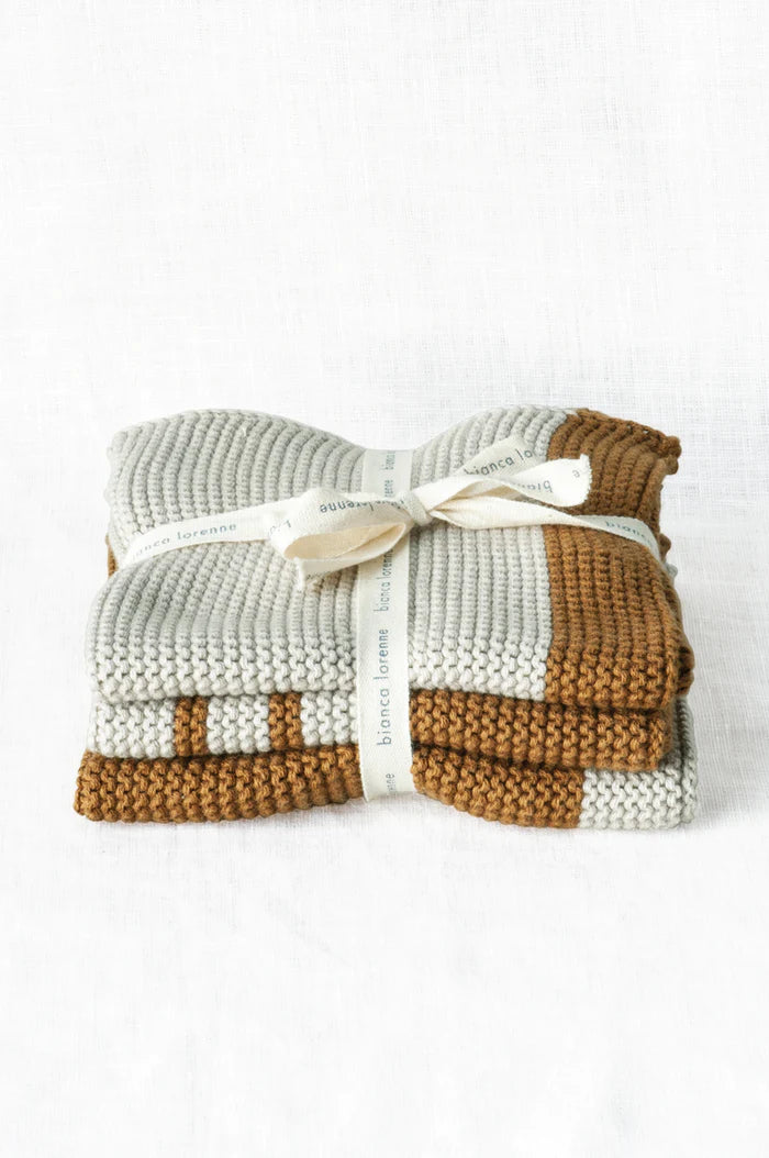 Bianca Lorenne Knitted Cotton Wash Cloth Set